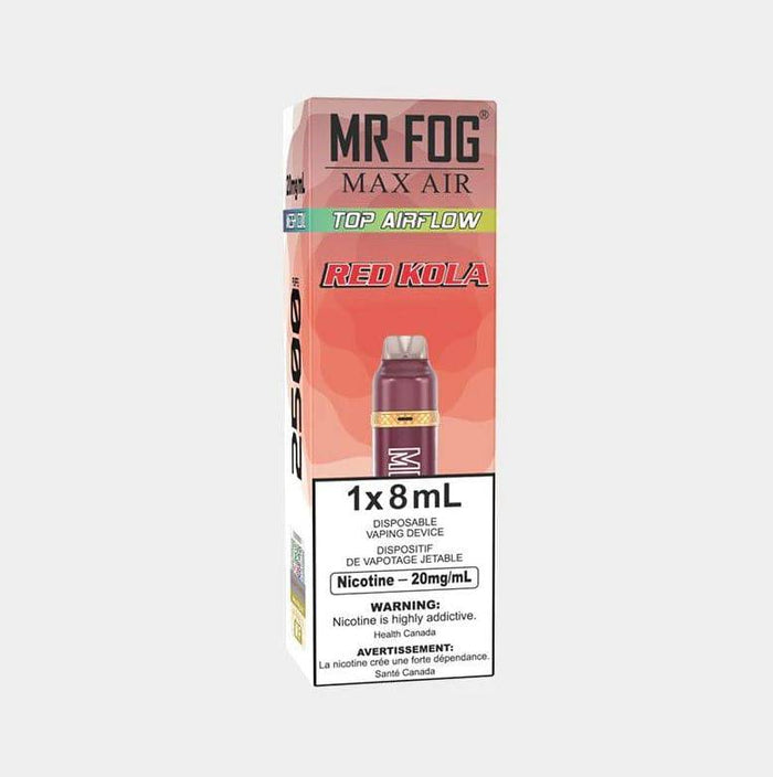 *EXCISED* RTL - Mr Fog Max Air Disposable Vape Red Kola 2500 Puffs - Mr Fog