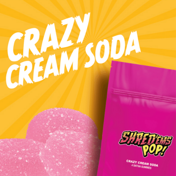 Edibles Solids - SK - Shred'Ems POP! Crazy Cream Soda THC Gummies - Format: - Shred'Ems