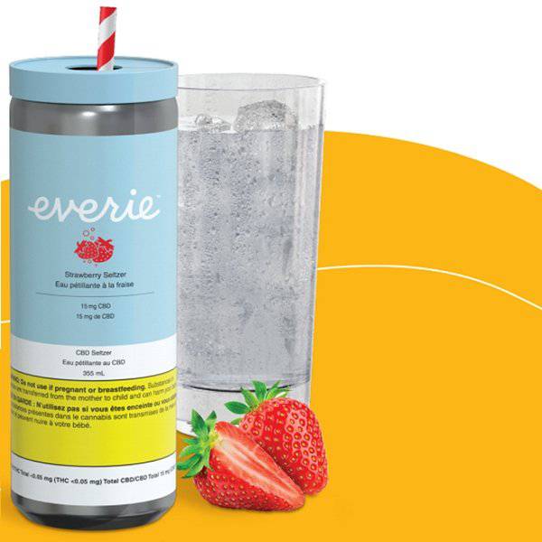 Edibles Non-Solids - MB - Everie Strawberry CBD Seltzer Water - Format: - Everie