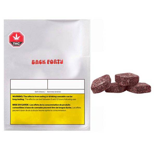 Edibles Solids - AB - Back Forty Sour Cherry THC Gummies - Format: - Back Forty