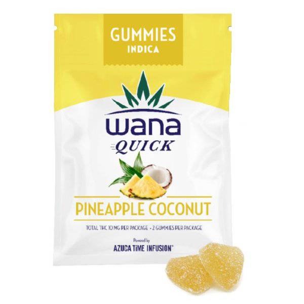 Edibles Solids - AB - Wana Quick Pinaepple Coconut THC Gummies - Format: - Wana