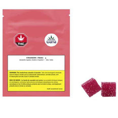 Edibles Solids - AB - Wana Strawberry Hybrid Sour 1-10 THC-CBD Gummies - Format: - Wana