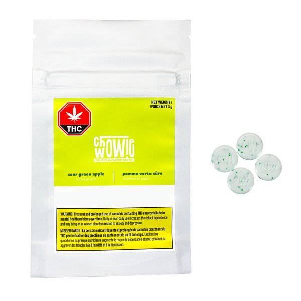 Edibles Solids - MB - Chowie Wowie Sour Green Apple THC Fruit Mints - Format: - Chowie Wowie