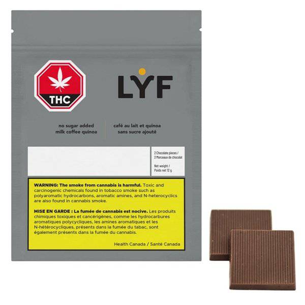 Edibles Solids - MB - LYF NSA Milk Chocolate Coffee Quinoa 1-0 THC - Format: - LYF