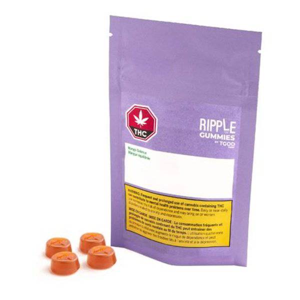 Edibles Solids - MB - TGOD Mango Balanced 1-1 THC-CBD Gummies - Format: - TGOD