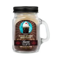 Candle Beamer Double Shot Smoke Killer Collection F*#k3d Up Root Beer Small Glass Mason Jar 4oz - Beamer
