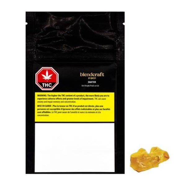Extracts Inhaled - AB - Blendcraft by Qwest Indica Shatter - Format: - Blendcraft by Qwest