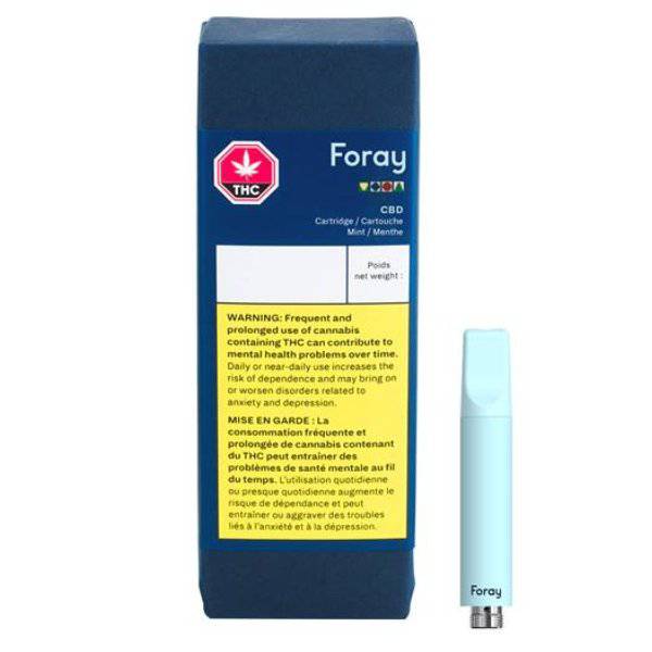 Extracts Inhaled - AB - Foray Mint CBD 510 Vape Cartridge - Format: - Foray