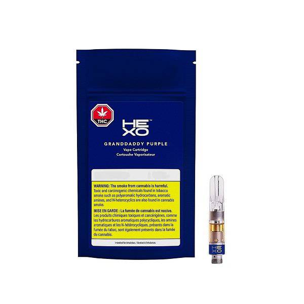 Extracts Inhaled - AB - Hexo Granddaddy Purple THC 510 Vape Cartridge - Format: - Hexo