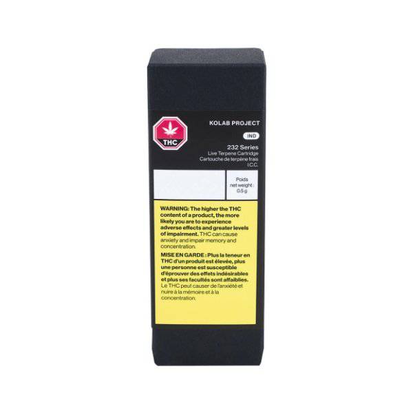 Extracts Inhaled - AB - Kolab 232 Series Indica ICC Live Terpene THC 510 Vape Cartridge - Format: - Kolab