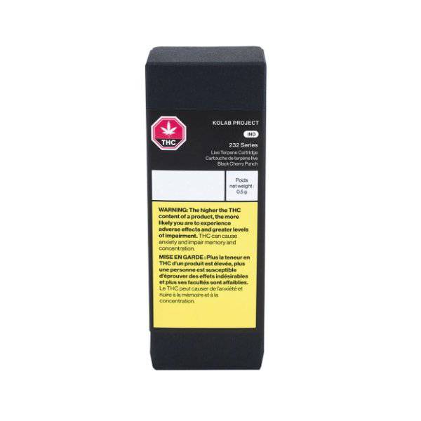 Extracts Inhaled - AB - Kolab Series 232 Black Cherry Punch Live Terpene THC 510 Vape Cartridge - Format: - Kolab