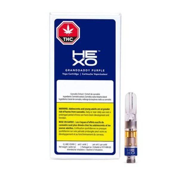 Extracts Inhaled - MB - Hexo Granddaddy Purple 2-1 THC-CBD 510 Vape Cartridge - Format: - Hexo