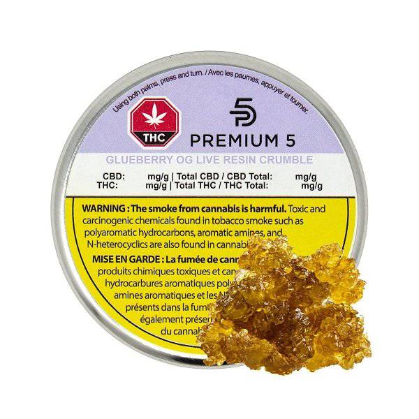 Extracts Inhaled - MB - Premium 5 Glueberry OG Live Resin Crumble - Format: - Premium 5