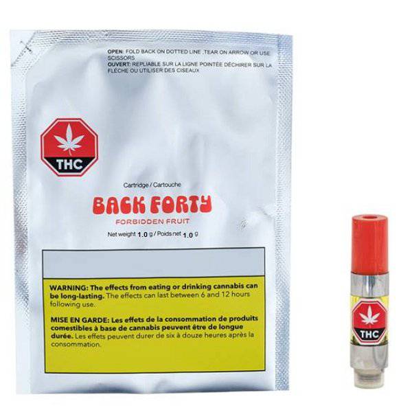 Extracts Inhaled - SK - Back Forty Forbidden Fruit THC 510 Vape Cartridge - Format: - Back Forty