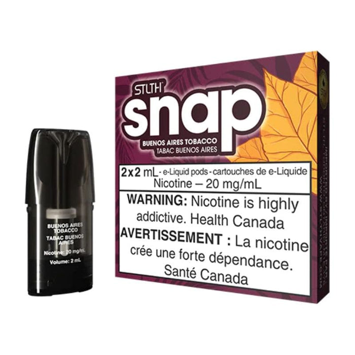 *EXCISED* RTL - STLTH Snap Pods Buenos Aires Tobacco 2ml Pack of 2 Pods - STLTH