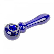 Red Eye Glass - 4.25" Admiral Handpipe with Screen - Blue - Red Eye Glass