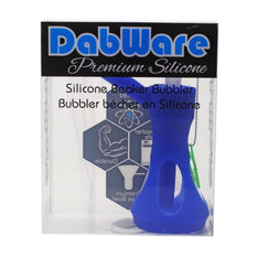 Hybrid Bubbler - Silicone & Glass - Dabware Platinum 7" Beaker Bubbler - Dabware
