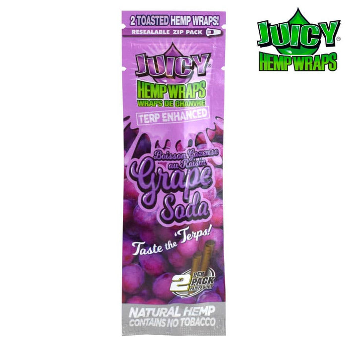 RTL - Hemp Wraps Terp Enhanced Juicy Jay Grape Soda - Juicy Jay