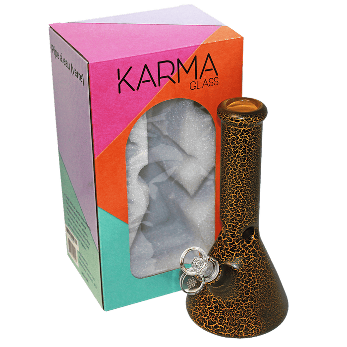 Glass Bong Karma 9" Beaker Lightning Plated - Karma