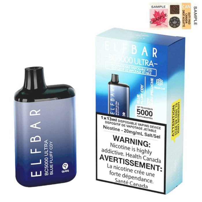 *EXCISED* RTL - Elf Bar Disposable Vape BC5000 Ultra 650mAh Rechargeable Blue Fluff Cdy - Elf Bar