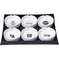 RTL - Ashtrays Fujima Round Ceramic "Motto" Design