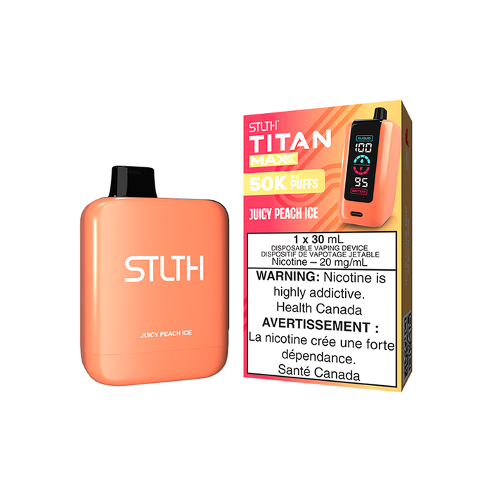 Federal *EXCISED* RTL - Disposable Vape STLTH Titan Max 50K Juicy Peach Ice