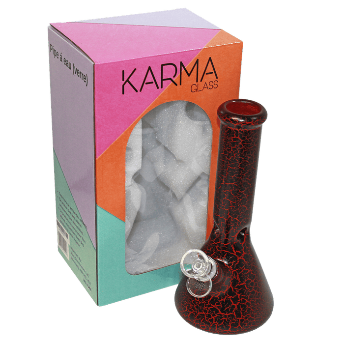 Glass Bong Karma 9" Beaker Lightning Plated - Karma