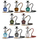 MYA Eco 13" Hose Hookah Chrome Set in Wire Basket - Assorted Colours - MYA