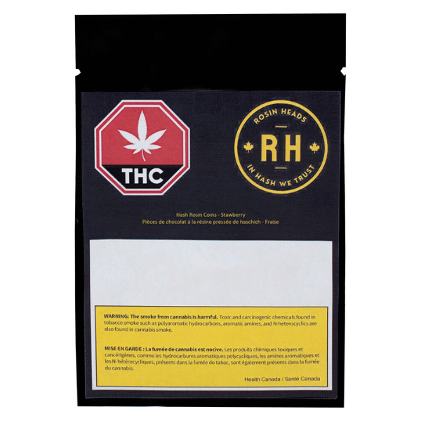 Edibles Solids - MB - Rosin Heads Hash Rosin Coin Strawberry Chocolate - Format: - Rosin Heads