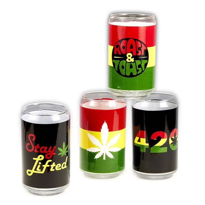 Set of 4 Roast and Toast 420 Design Beer Glasses - Roasted and Toasted