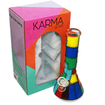 Glass Bong Karma 9" Beaker Stitched Up Design - Karma