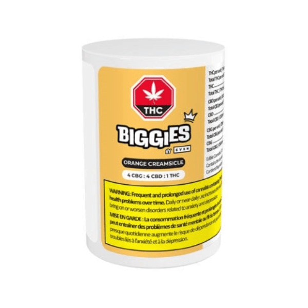 Edibles Solids - MB - Biggies By Even Orange Creamsicle Gummies 4-4-1 CBG-CBD-THC Gummies - Format: