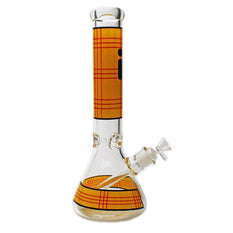 Glass Bong - 14" 7mm Beaker Plaid - Infyniti