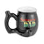 Premium Roast & Toast Ceramic Mug w/ Pipe - Matte Black & Green Leaf - Roasted and Toasted