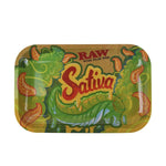 Raw Sativa Rolling Tray Small 11" x 7" x 0.8" - Raw