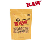Raw Wide Pre-Rolled Unbleached Tips 180-Pack Bag - Raw