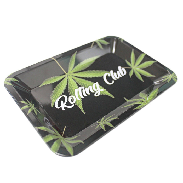 Rolling Club Metal Rolling Tray - Small - Leaves - Rolling Club