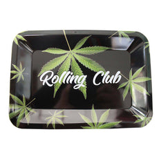 Rolling Club Metal Rolling Tray - Small - Leaves - Rolling Club