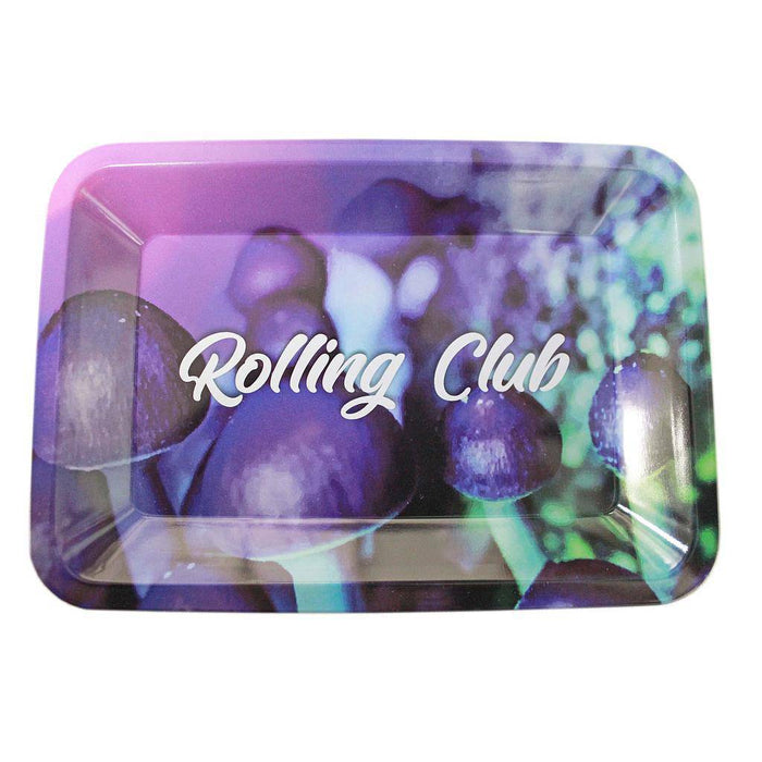 Rolling Club Metal Rolling Tray - Small - Magical Mushrooms - Rolling Club
