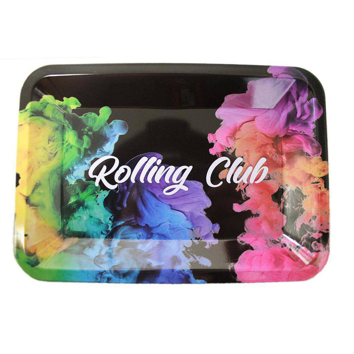 Rolling Club Metal Rolling Tray - Small - Rainbow Fumes - Rolling Club
