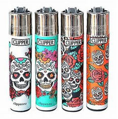 RTL - Clipper Round Mexican Skull Collection Lighters - Raw