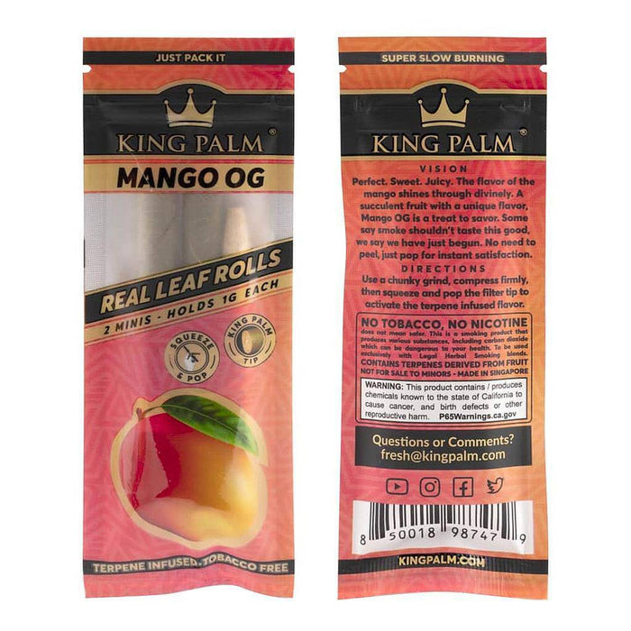 RTL - King Palm Mini Pre-Roll - Mango - 2 Per Pack - King Palm