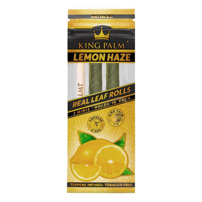 RTL - King Palm Mini Pre-Roll Pouch - Lemon Haze- 2 Per Pack - King Palm