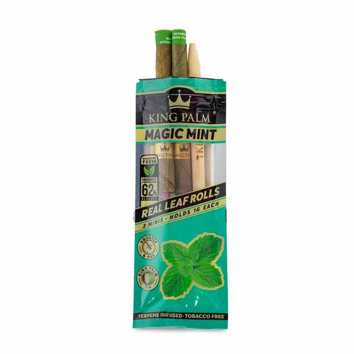 RTL - King Palm Mini Pre-Roll Pouch - Magic mint - 2 Per Pack - King Palm