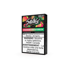 STLTH Savage Pod 3-Pack - Strawberry Kiwi Watermelon  + Bold - STLTH