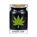 Storage Jar Green Embossed Leaf Stash Jar - Roasted and Toasted