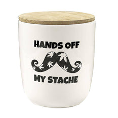 Storage Jar Hands Off My Stache Stash Jar Large - Roasted and Toasted