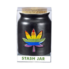 Storage Jar Rainbow Leaf  Stash Jar - Roasted and Toasted