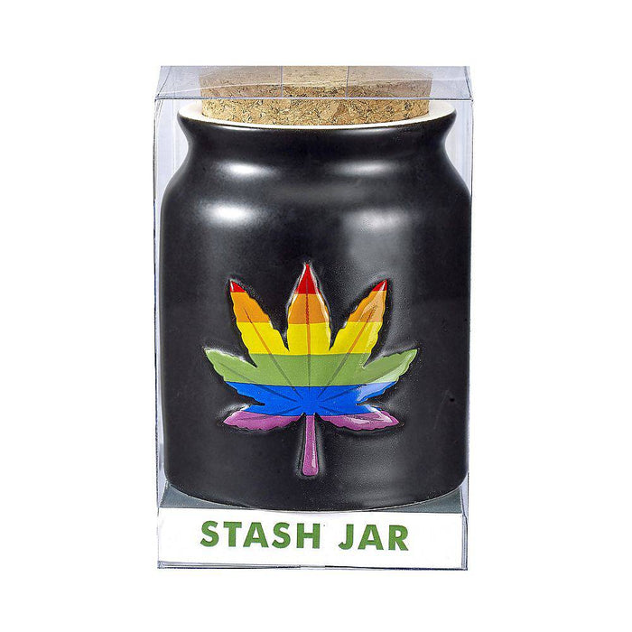 Storage Jar Rainbow Leaf  Stash Jar - Roasted and Toasted