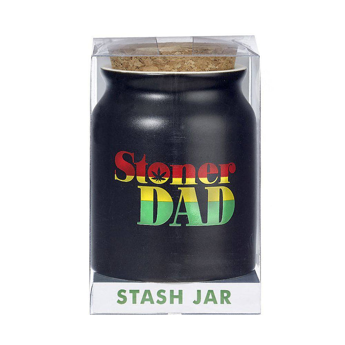 Storage Jar Stoner Dad Stash Jar Rasta - Roasted and Toasted